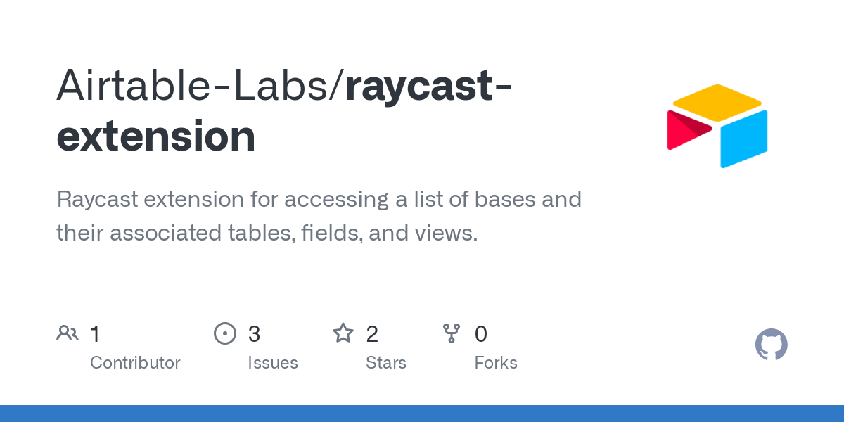 Issues · Airtable-Labs/raycast-extension