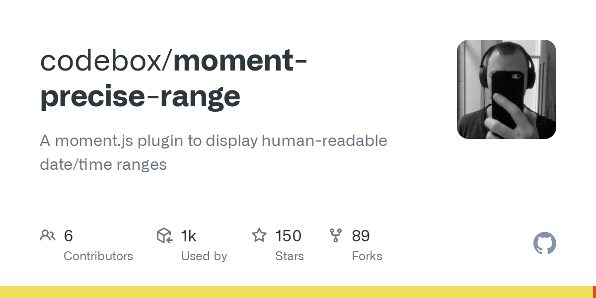 GitHub - codebox/moment-precise-range: A moment.js plugin to display human-readable date/time ranges