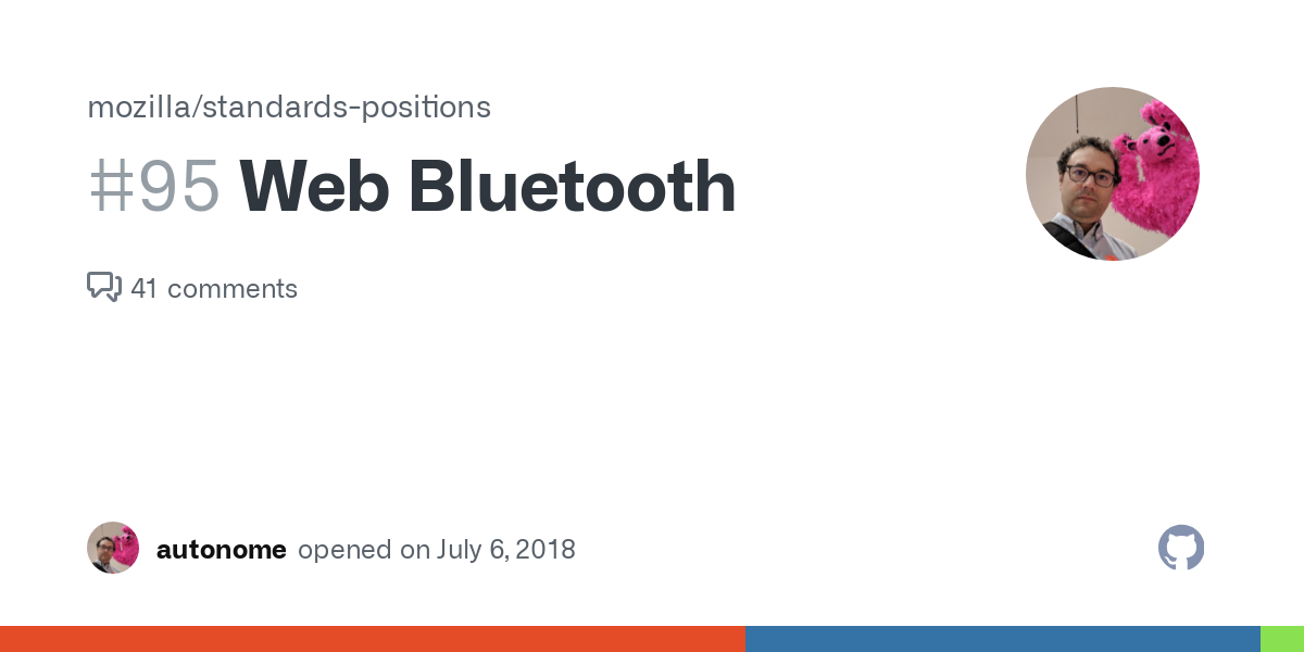 Web Bluetooth · Issue #95 · mozilla/standards-positions