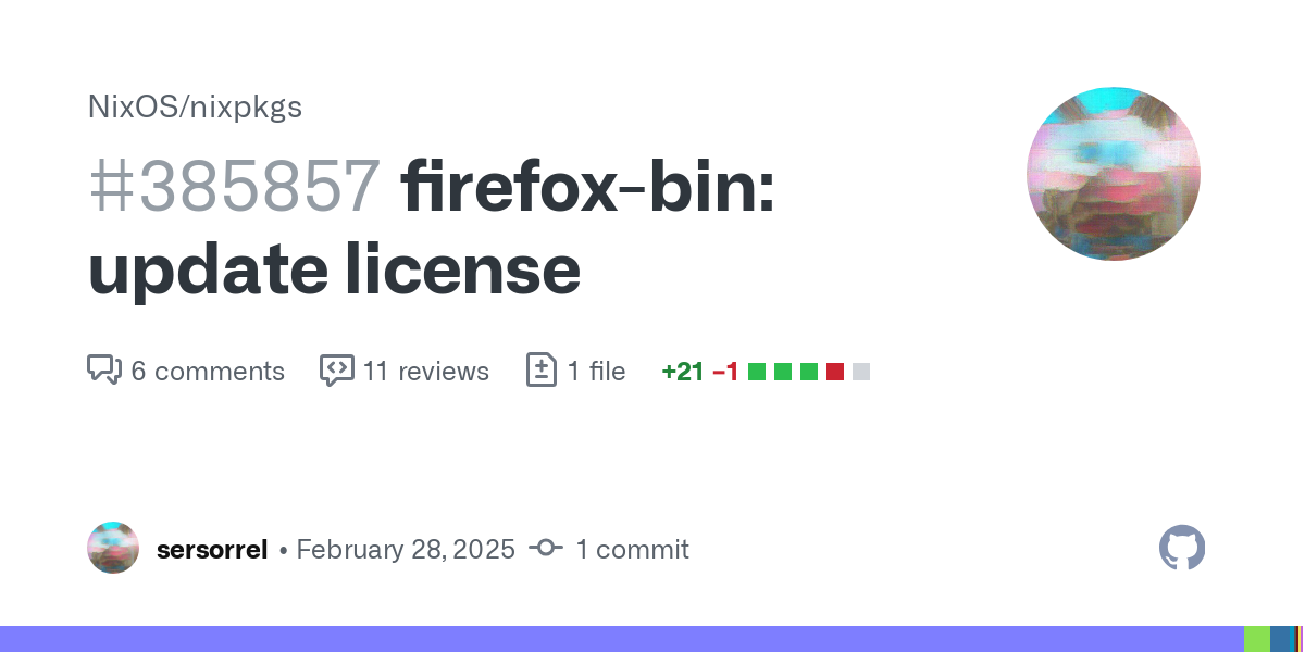 firefox-bin: update license by sersorrel · Pull Request #385857 · NixOS/nixpkgs